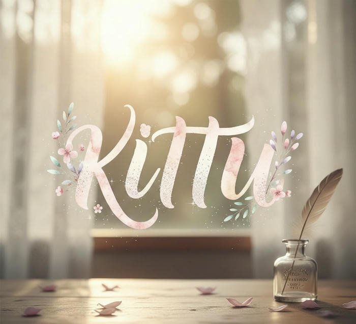 Fresh mood Kittu name dp edit