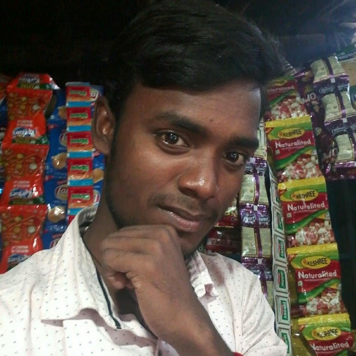 Funny dp for boys guy thinking pose in grocery shop