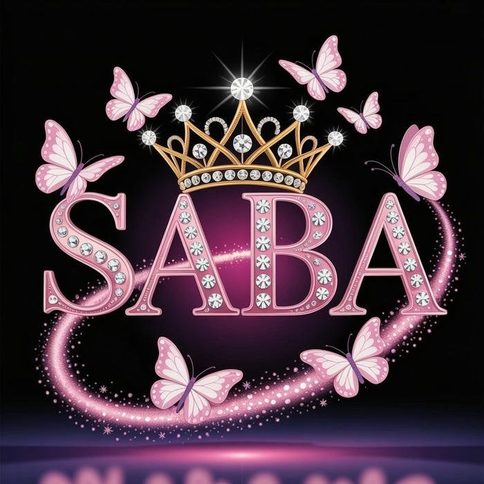 Gentle eyes sparkle saba name dp charm