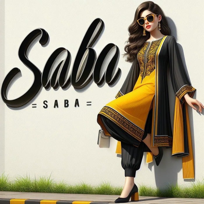 Graceful calm aura saba name dp portrait