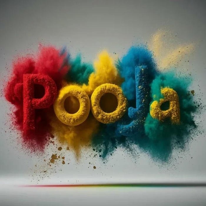 Greenery outdoor background enhancing pooja name dp