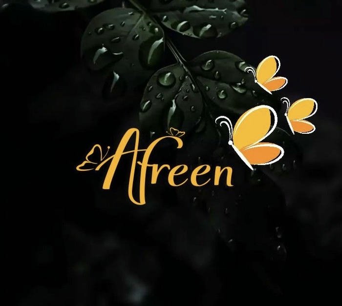 Happy colorful splash design afeen name dp