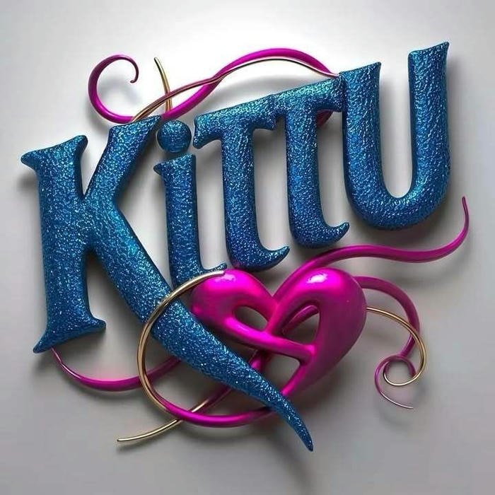 Heart aesthetic vibe Kittu name dp