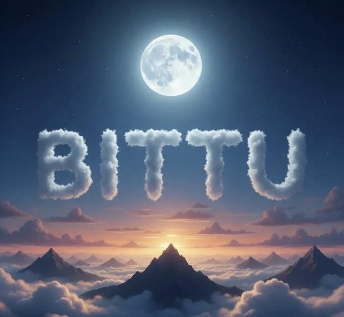 Lovely floral spring theme bittu name dp