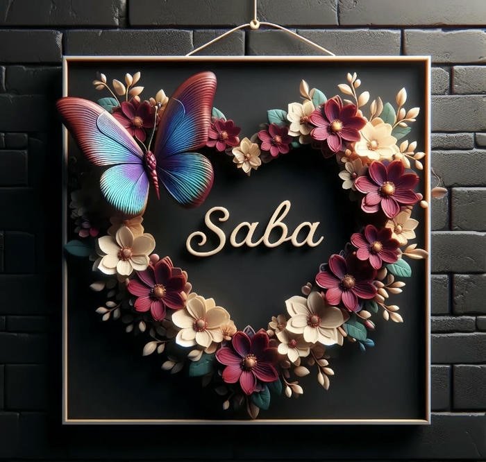 Lovely soft tone saba name dp look