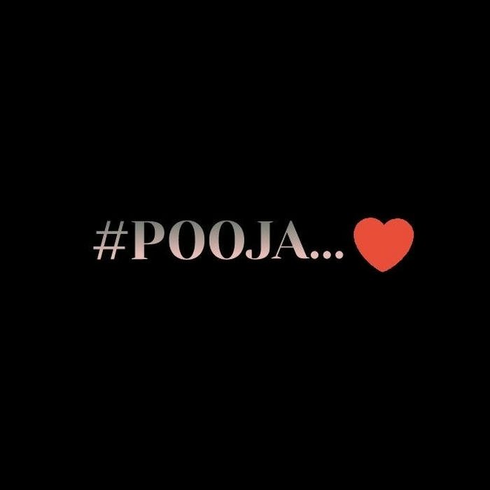 Minimal pooja name dp with subtle hearts
