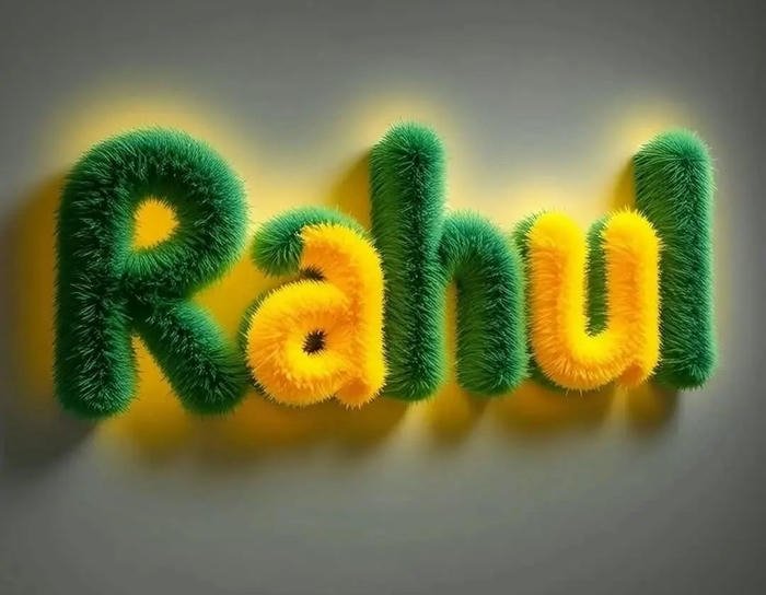 Modern portrait design built for rahul name dp