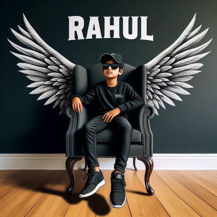 Natural pose defining rahul name dp clearly