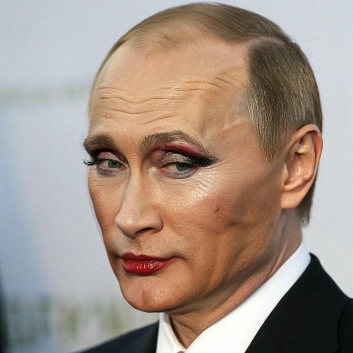 Politician face with heavy makeup funny edit meme image
