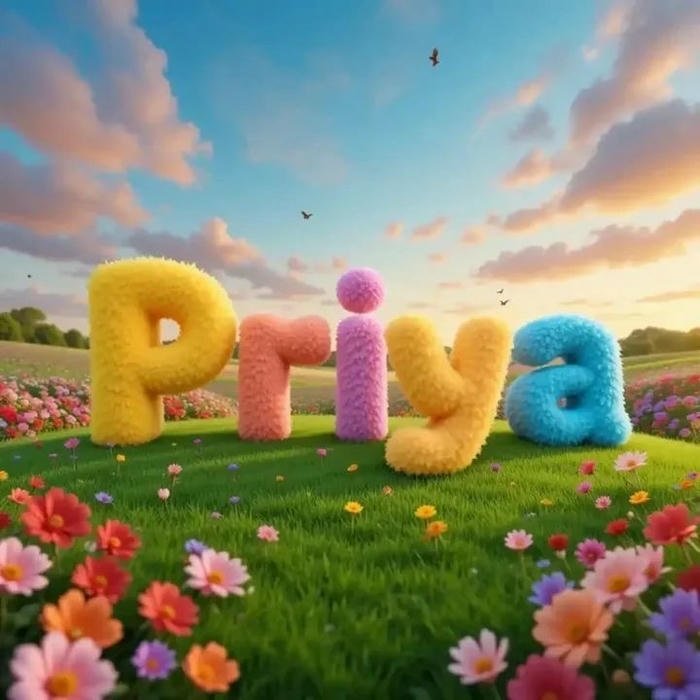 Priya name dp elegant vibe with calm tones