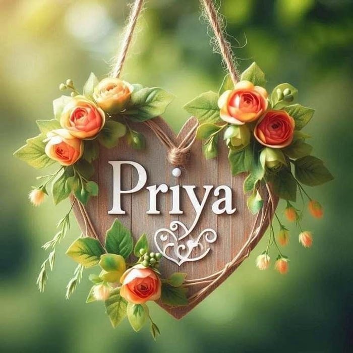 Priya name dp smiling pose with heart