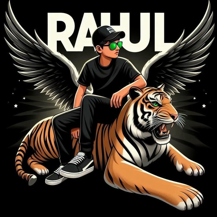 Profile aesthetics centered around rahul name dp