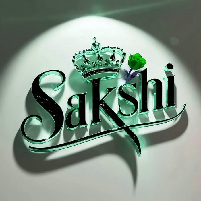 Royal crown style sakshi name dp
