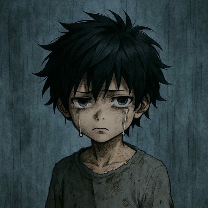Sad boy dp hd anime kid with sad eyes crying