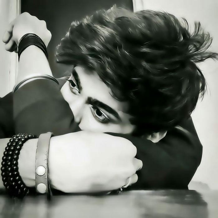 Sad boy dp hd black and white photo sad boy