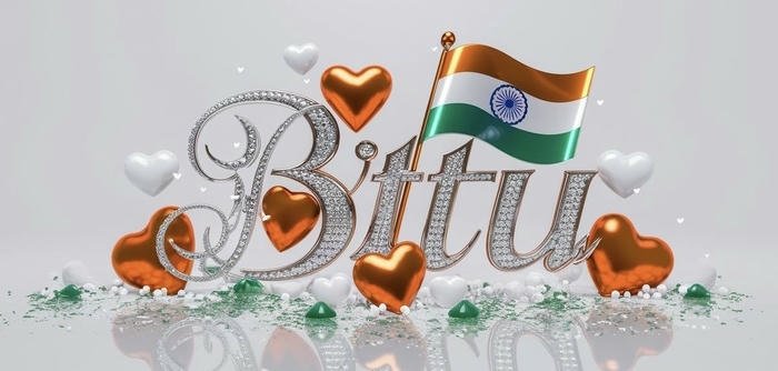 Sharp bold modern vibe bittu name dp