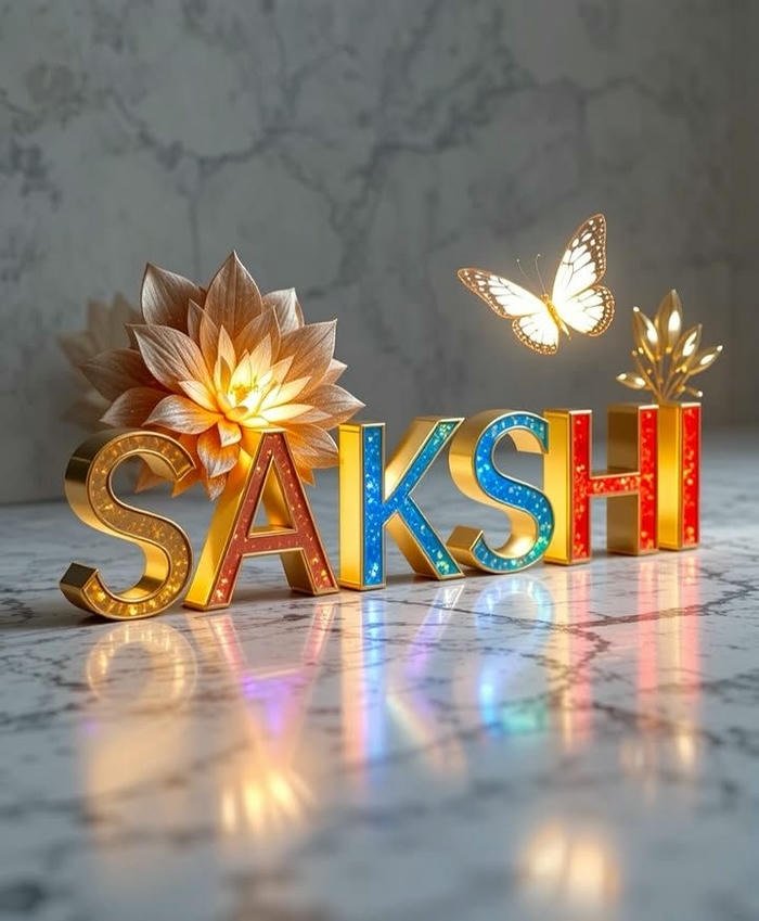 Shining star look sakshi name dp