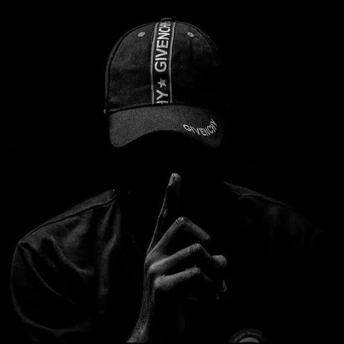 Silent boy dp dark shadow man in cap shhh