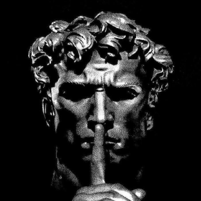 Silent boy dp statue sculpture making shhh silence gesture