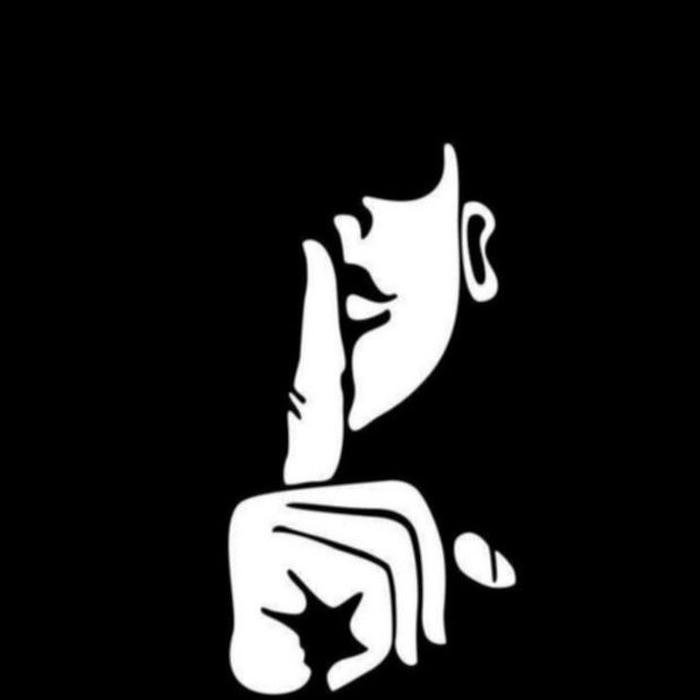 Silent boy dp white icon silhouette finger on lips