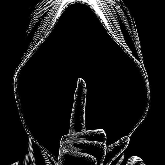 Silent boy dp white line drawing hoodie silence gesture