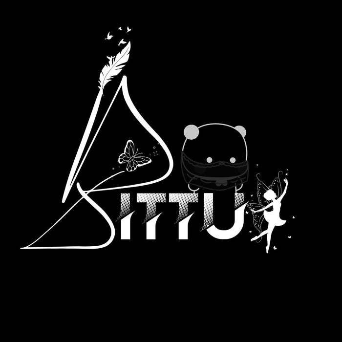 Simple black white vibe bittu name dp