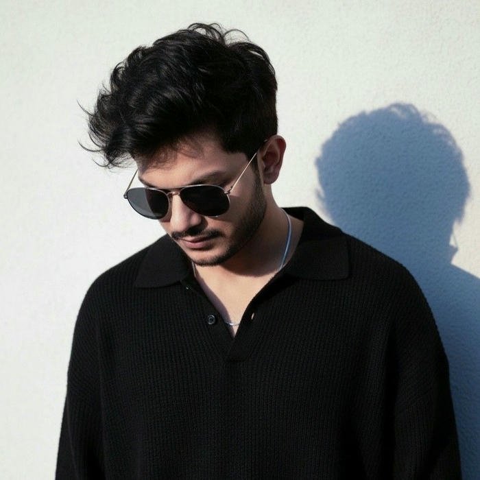 Smart boy dp cool guy black shirt white wall