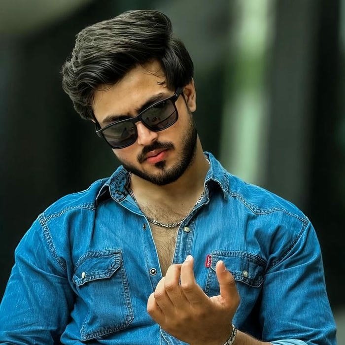 Smart boy dp cool man denim shirt night city