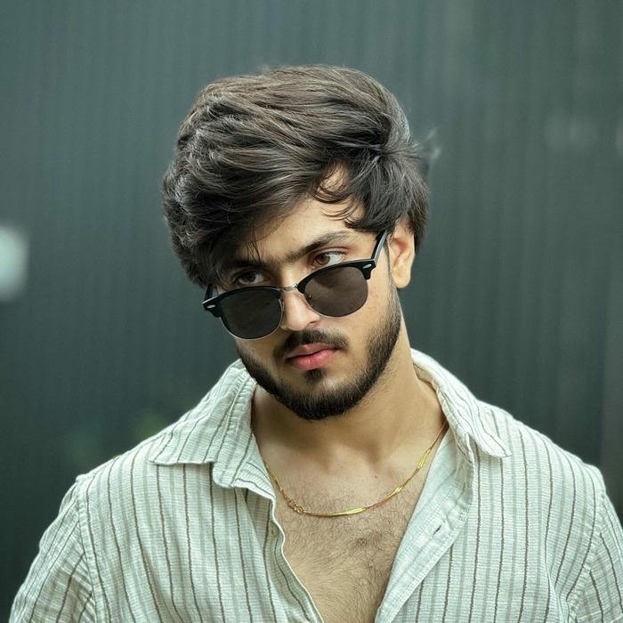 Smart boy dp handsome man white shirt sunglasses portrait