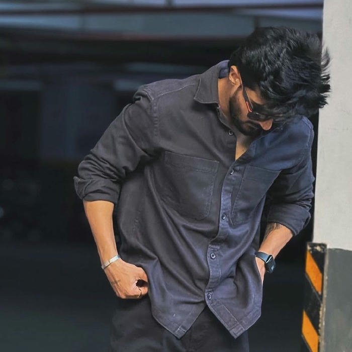 Smart boy dp stylish pose man looking down street