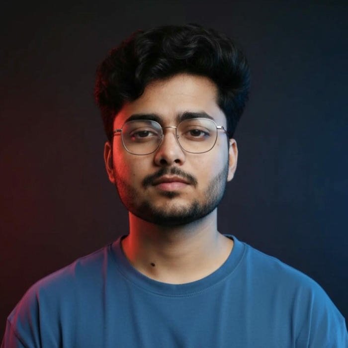 Smart boy dp young man wearing glasses blue tshirt