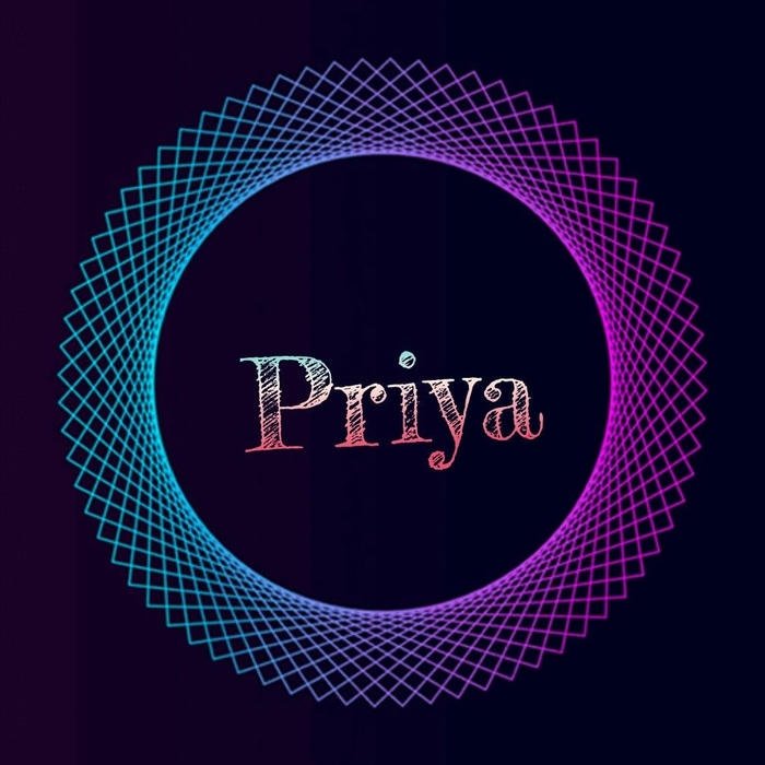 Soft focus aesthetic priya name dp image