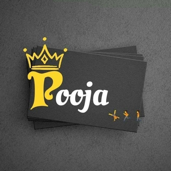 Soft letter aesthetic portrait featuring pooja name dp