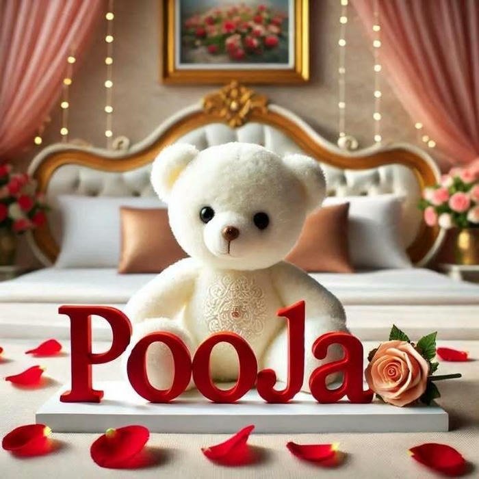 Soft portrait pooja name dp rose inspired