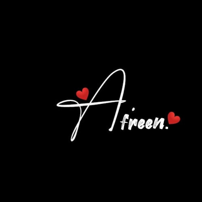 Stylish black and gold afeen name dp