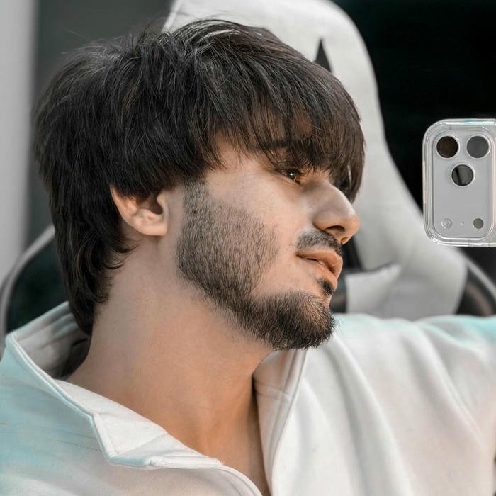 Stylish boy dp download side view bearded man white shirt