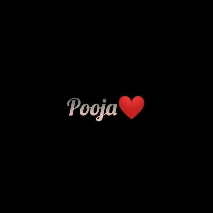 Sweet mood captured in pooja name dp hearts