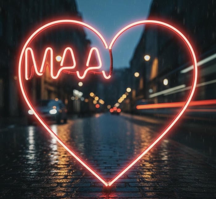 Traditional charm maa name dp style