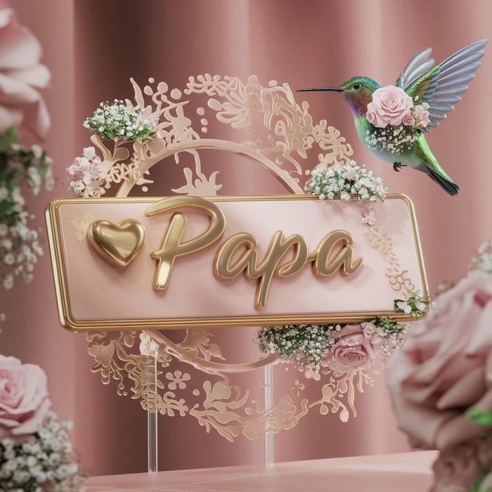 Unique Papa name dp modern touch