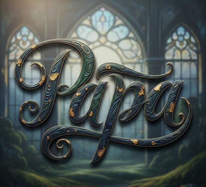 Vibrant Papa name dp bright look