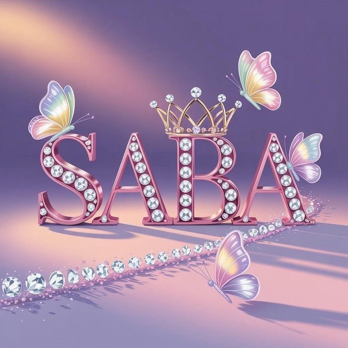 Warm light portrait of saba name dp