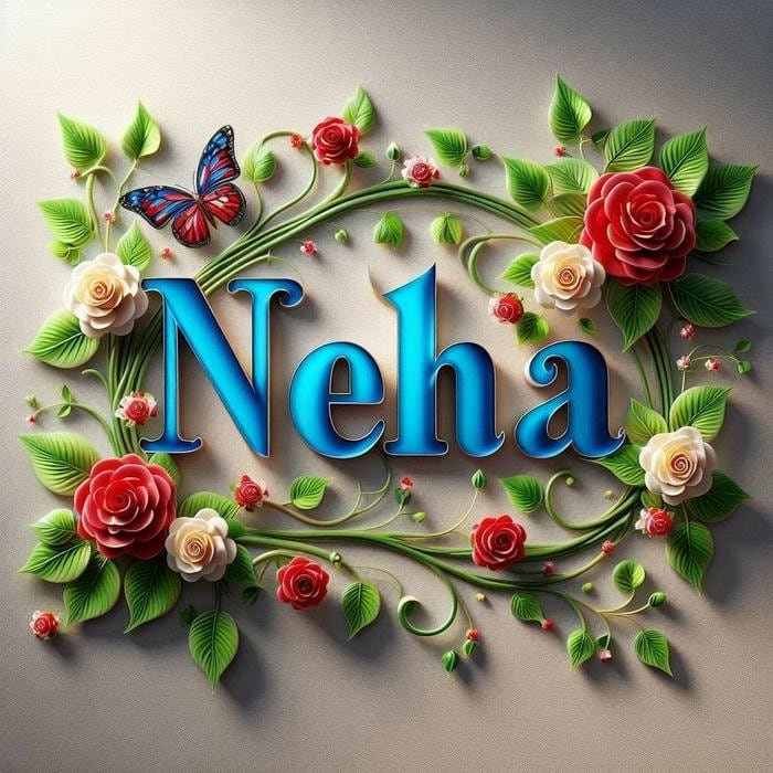 balanced beauty captured in neha name dp