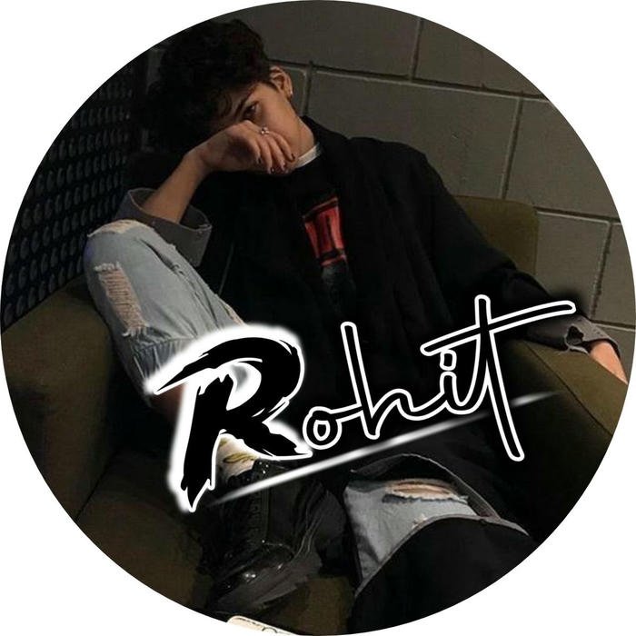 dark neon style rohit name dp