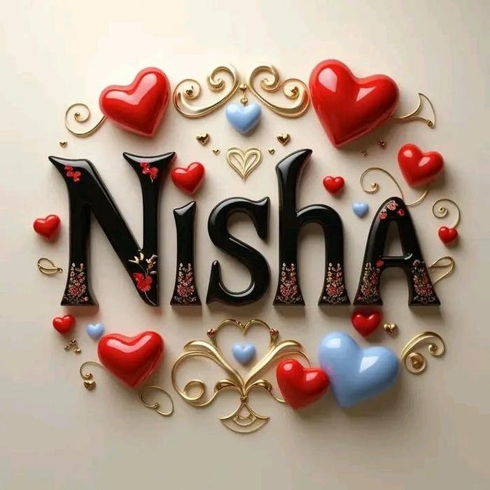 delicate aura glowing through nisha name dp