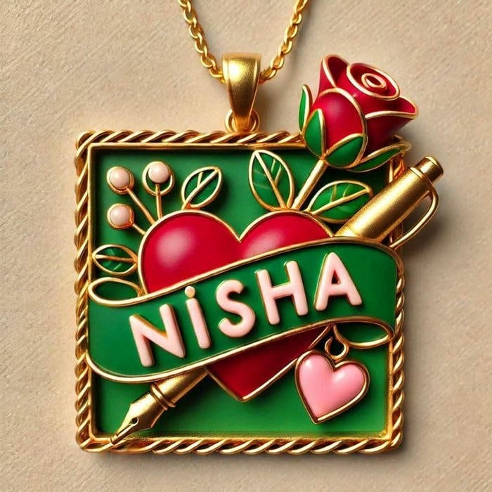 gentle presence framed into nisha name dp