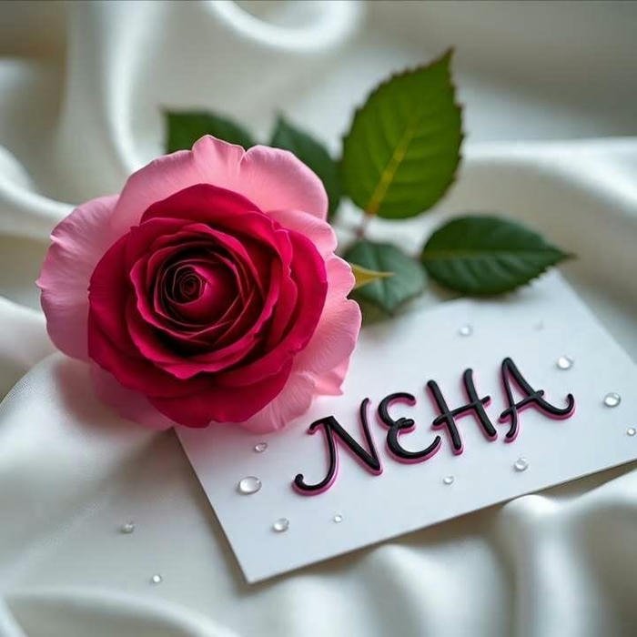 gentle rhythm flows in neha name dp