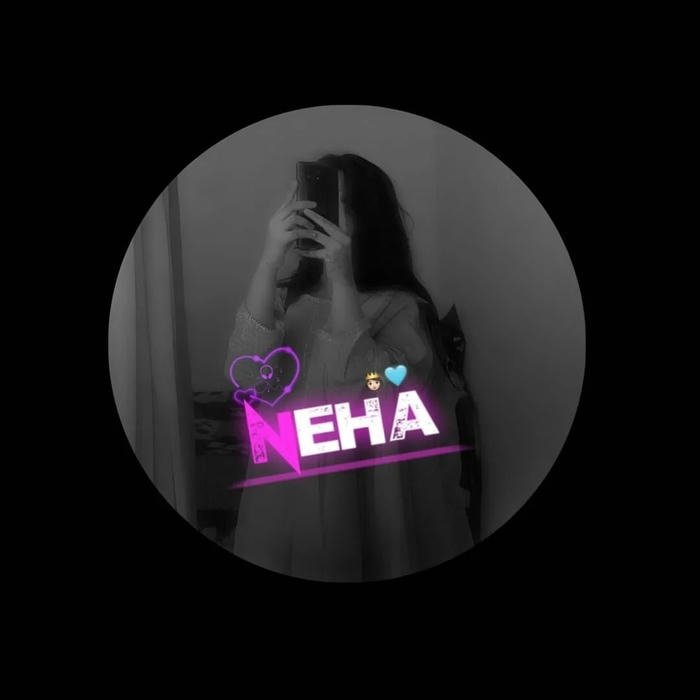 inner glow reflected through neha name dp