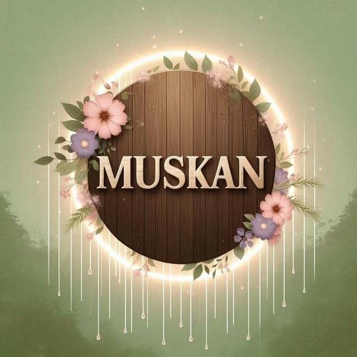 inner happiness shining in muskan name dp
