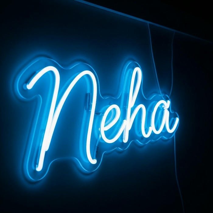 modern grace wrapped around neha name dp