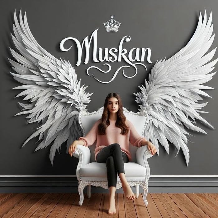 muskan name dp reflecting pure positive energy